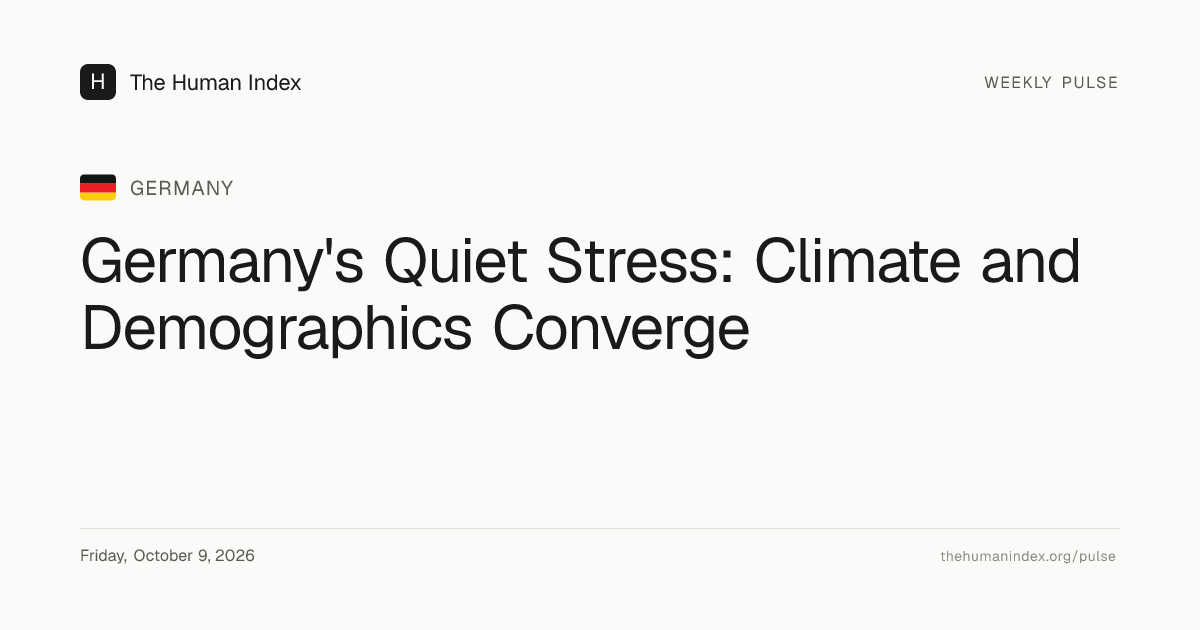 Germany's Quiet Stress: Climate and Demographics Converge